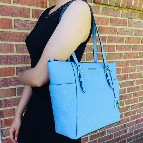 Michael Kors Charlotte Debossed Tote Bag - Picture 6 of 14